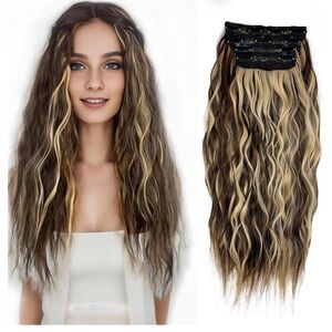 BOGO‼️Mini Service Clip in Hair Extensions Long Wavy